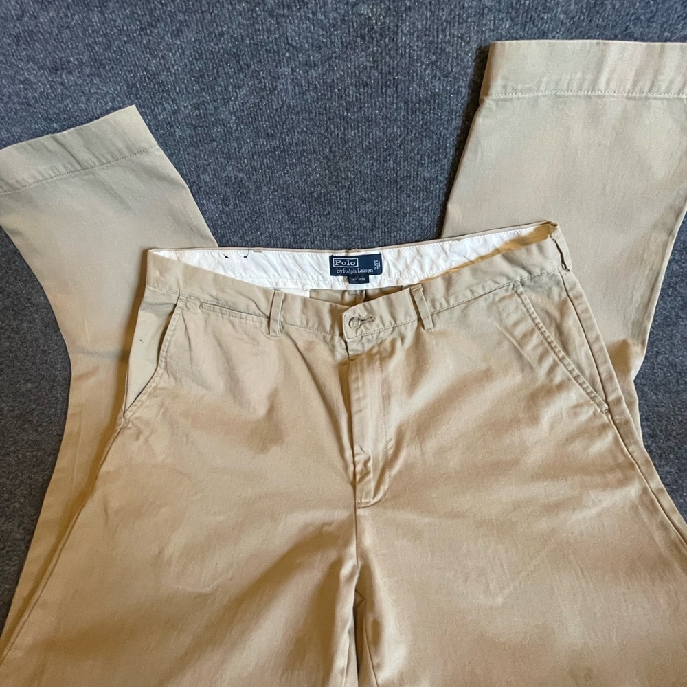 Polo by Ralph Lauren 100% Cotton Tan Chinos Classic Cotton Twill 38x32
